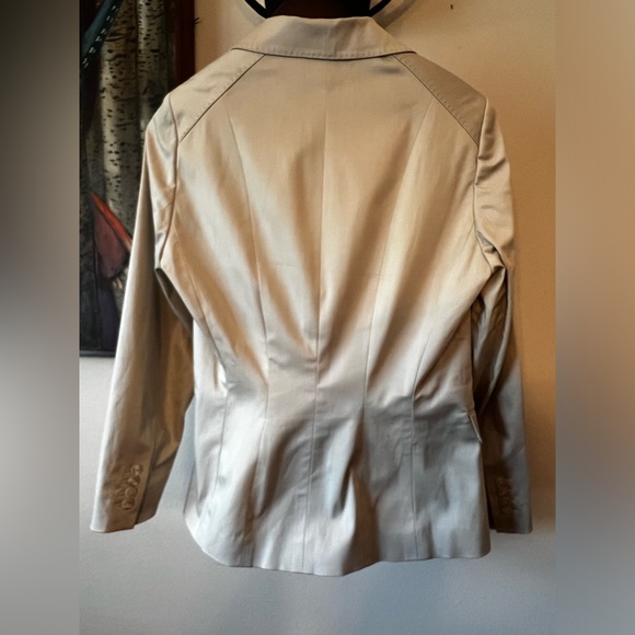 Prague Khaki Women’s Cotton Blend Blazer With One Bottom Closure Size 6 - Picture 2 of 10
